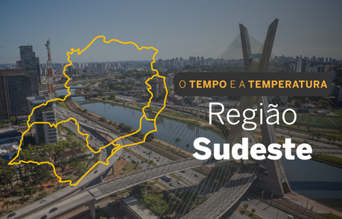 PREVISÃO DO TEMPO: Sudeste deve contar com chuva em boa parte da região, nesta sexta-feira (23)