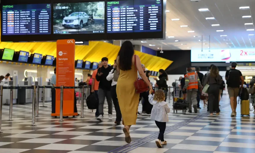 Movimento nos aeroportos brasileiros atinge maior patamar da história