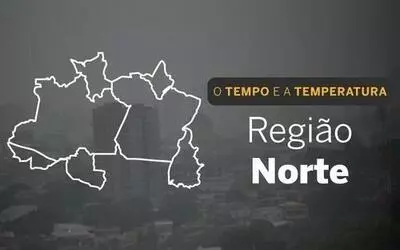 PREVISÃO DO TEMPO: Chuva se concentra em parte da Região Norte