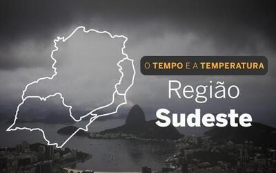 PREVISÃO DO TEMPO: Pancadas de chuva atingem boa parte do Sudeste, nesta sexta-feira (29)