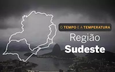 PREVISÃO DO TEMPO: sábado (9) com chuva e sol para a Região Sudeste