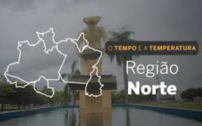PREVISÃO DO TEMPO: terça-feira (7) de pancadas de chuvas no Norte
