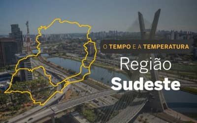 PREVISÃO DO TEMPO:  Clima varia entre chuvas e tempo aberto no Sudeste nesta sexta-feira (7)