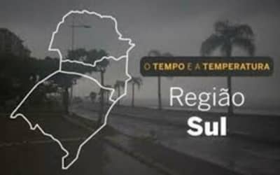 PREVISÃO DO TEMPO: Muitas nuvens e pancadas isoladas na Região Sul neste domingo (14)