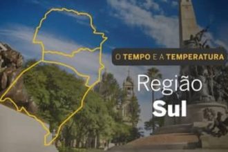 PREVISÃO DO TEMPO: chuvas na porção norte da Região Sul nesta sexta-feira (17)