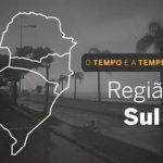 O TEMPO E A TEMPERATURA: sábado (2) chuvoso em grande parte do Sul