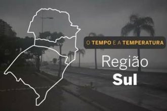 O TEMPO E A TEMPERATURA: sábado (2) chuvoso em grande parte do Sul