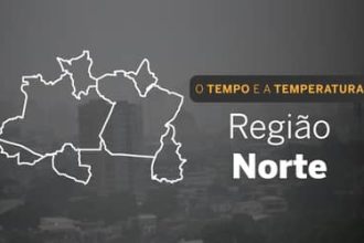 PREVISÃO DO TEMPO: domingo (24) com chuvas em grande parte do Norte