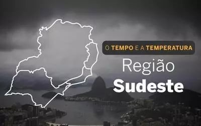 O TEMPO E A TEMPERATURA: frente fria avança na Região Sudeste