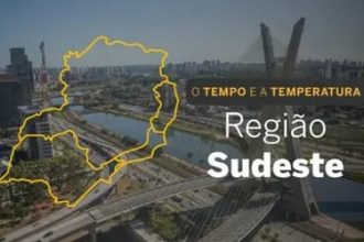 O TEMPO E A TEMPERATURA: Sudeste terá muitas nuvens e possibilidade de chuva neste sábado (15)
