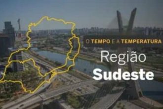 O TEMPO E A TEMPERATURA: Sudeste terá predomínio de nuvens nesta segunda-feira (17)