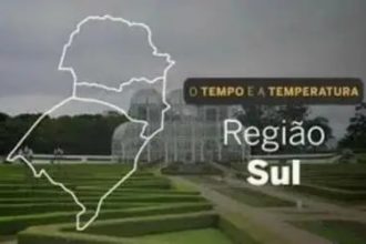 O TEMPO E A TEMPERATURA: Sul terá muitas nuvens e temperaturas baixas nesta segunda-feira