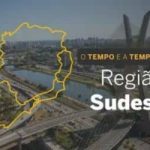 O TEMPO E A TEMPERATURA: chuva e trovoadas avançam sobre o norte do Sudeste nesta quarta-feira (16)